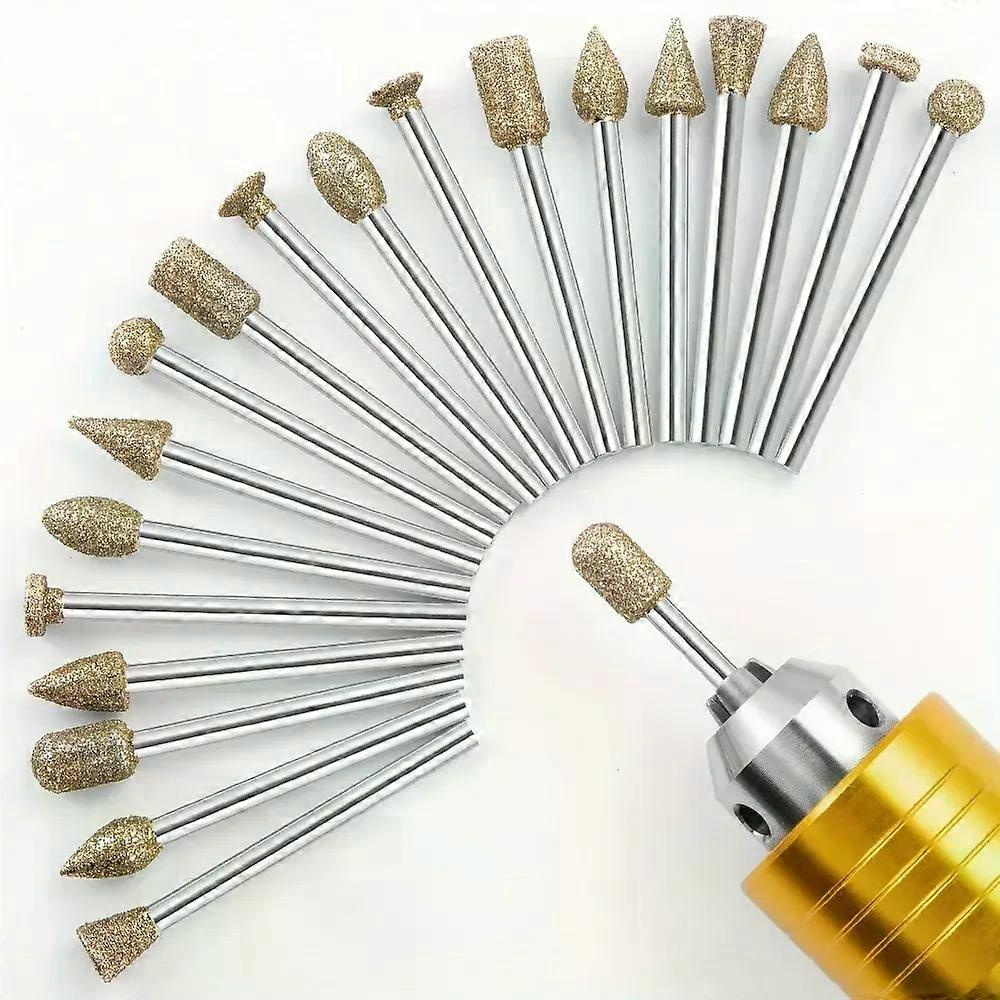 20-teiliges Dremel-zubehörset Mit Diamantschleifköpfen, Mini-bohrer Und Fräsern Für Dremel-rotationswerkzeuge (3 Mm Schaft)