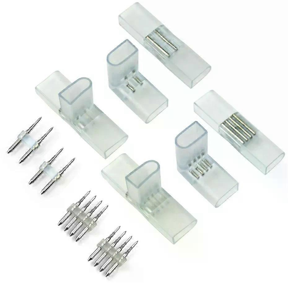 220v 110v Neon-streifen-eckverbinder, Ilt-förmige Mittelverbinder, 2-polig/4-polig, Für 2835 Smd-led-streifen (einfarbig/rgb)