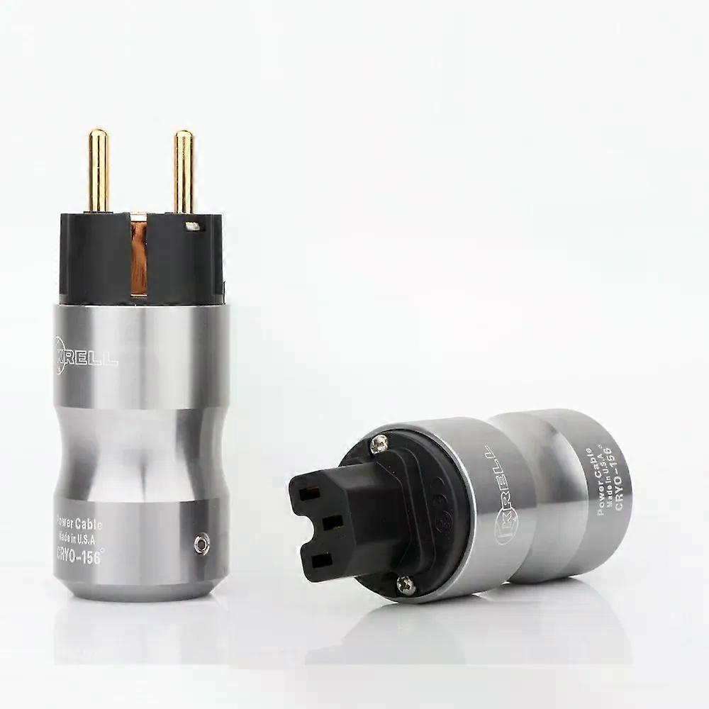 24 Karat Vergoldeter Europäischer Standard-netzstecker (männlich) Für Audio-hifi-geräte, Europäische Netzbuchse (weiblich)