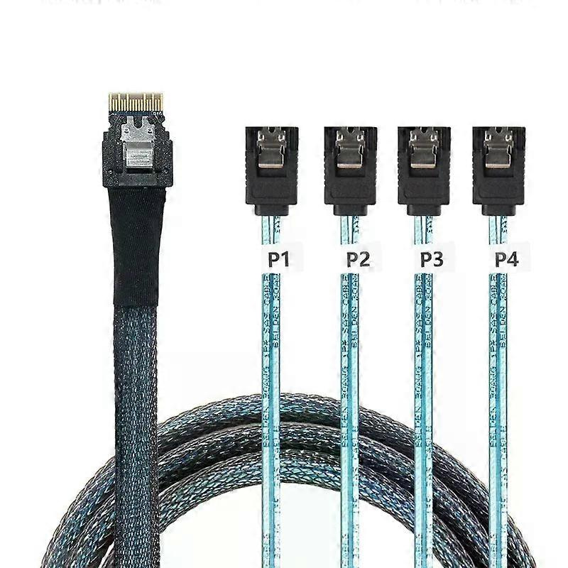 24g Slimsas 4i Sff8654 Auf 4 Sata 3 Array-kartenadapterkabel 1-punkt 4mini Sas-anschlusskabel