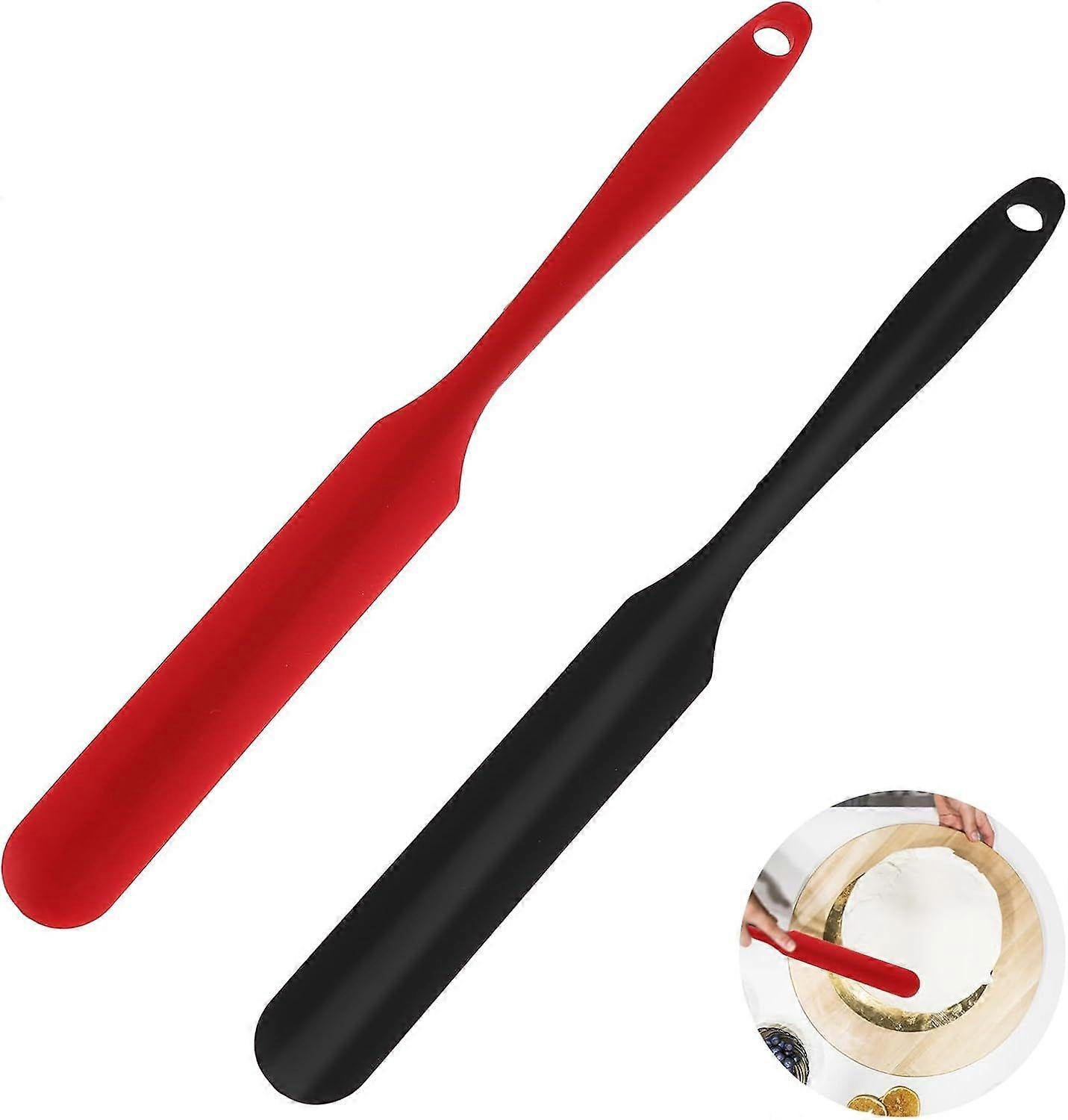 2er-pack Silikon-glasspatel Von Mabor Mit Langem Griff, Geeignet Zum Backen Und Kochen, Antihaftbeschichtet, Hitzebeständig, Für Gläser Und Mixer