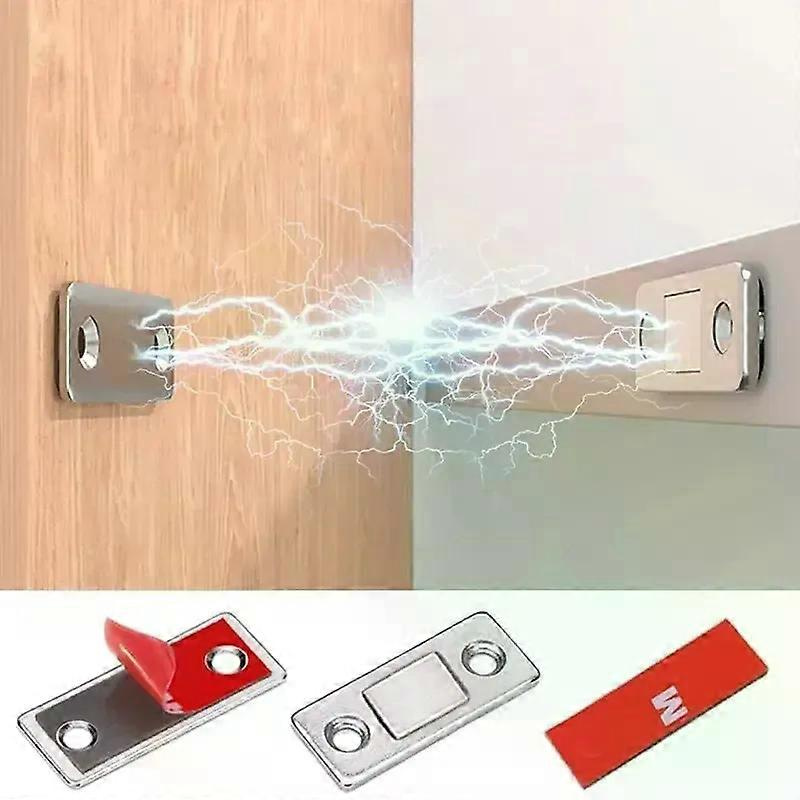 2er-pack Ultradünne Magnetische Schrankverschlüsse Mit Klebefläche, Schubladenmagnete Für Küchen- Und Schranktüren, Magnetische Türschließer