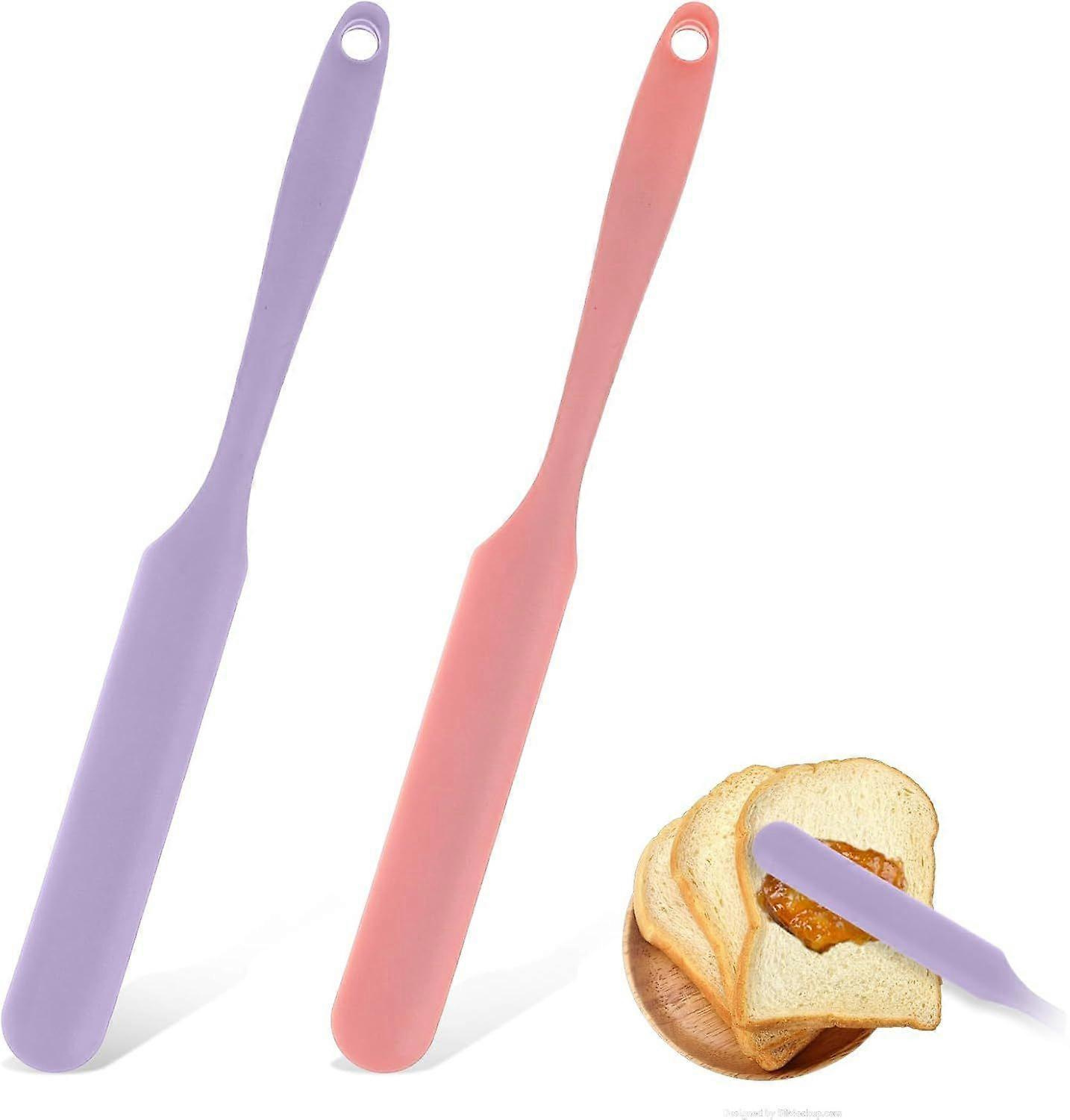 2er-set Teigschaber, Sauerteigspatel, Silikon-palette, Hitzebeständig, Antihaftbeschichtet, Langer Griff, Backutensilien Zum Rühren, Mischen Und Kochen