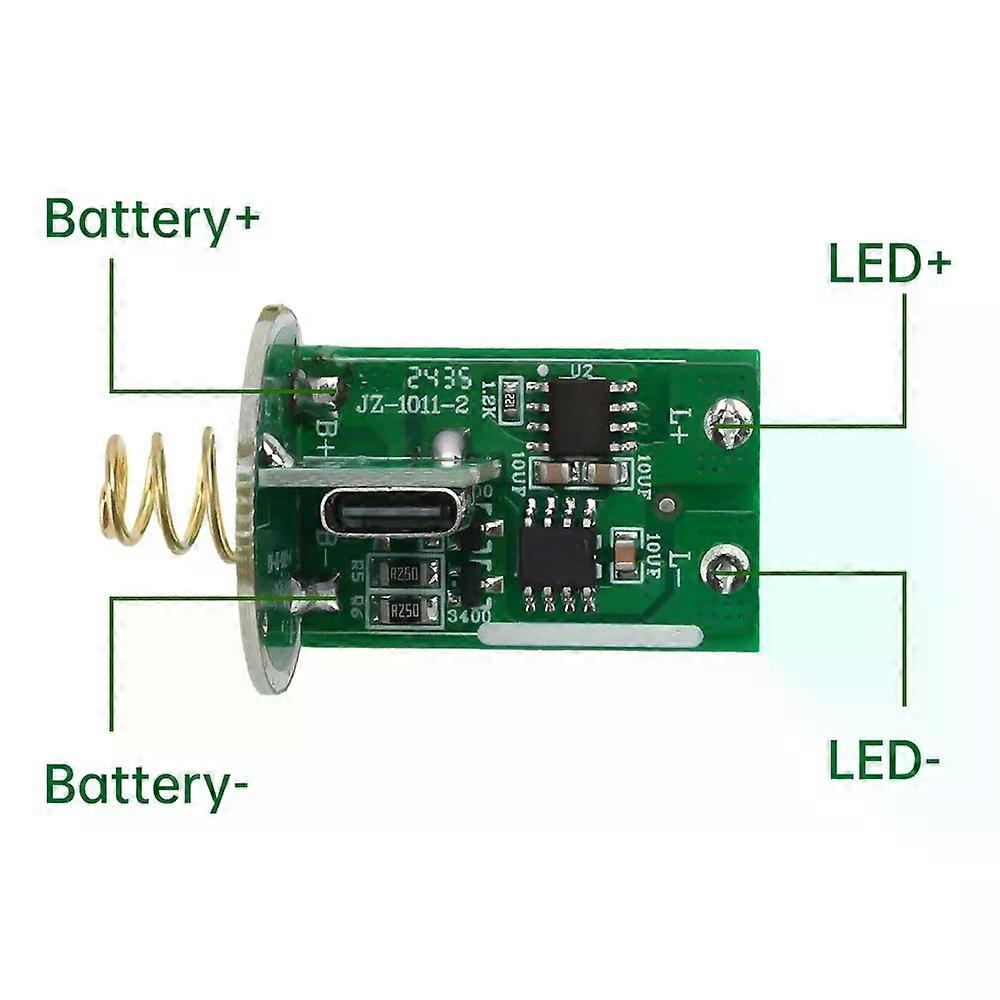 3-42v Led-taschenlampe, Platine Mit Typ-c-ladeanschluss, Diy-led-lichtzubehör