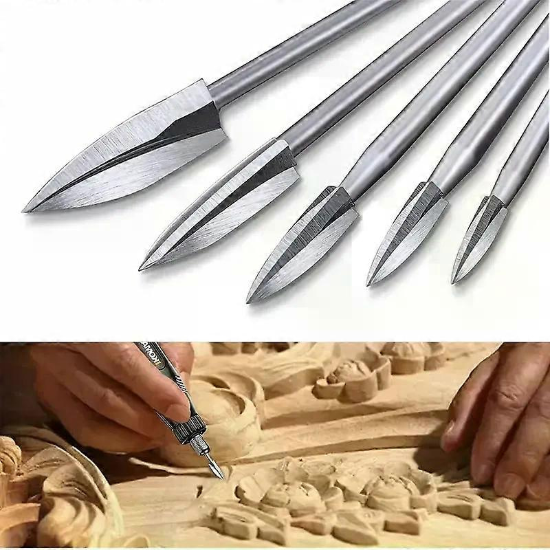 5-teiliges Set Holzschnitz- Und Gravurbohrer-zubehör, Bohrer Für Holzarbeiten, Schleifwerkzeuge Für Die Holzbearbeitung Mit 1/8-zoll-schaft, Rotierende Werkzeuge - Jxlgv