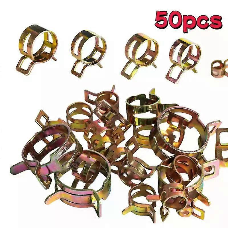 50 Stück Befestigungselemente 5 Mm 6 Mm 7 Mm 8 Mm 9 Mm Federklemmen Kraftstoff-wasserleitungsschlauchrohr-luftschlauchklemmen