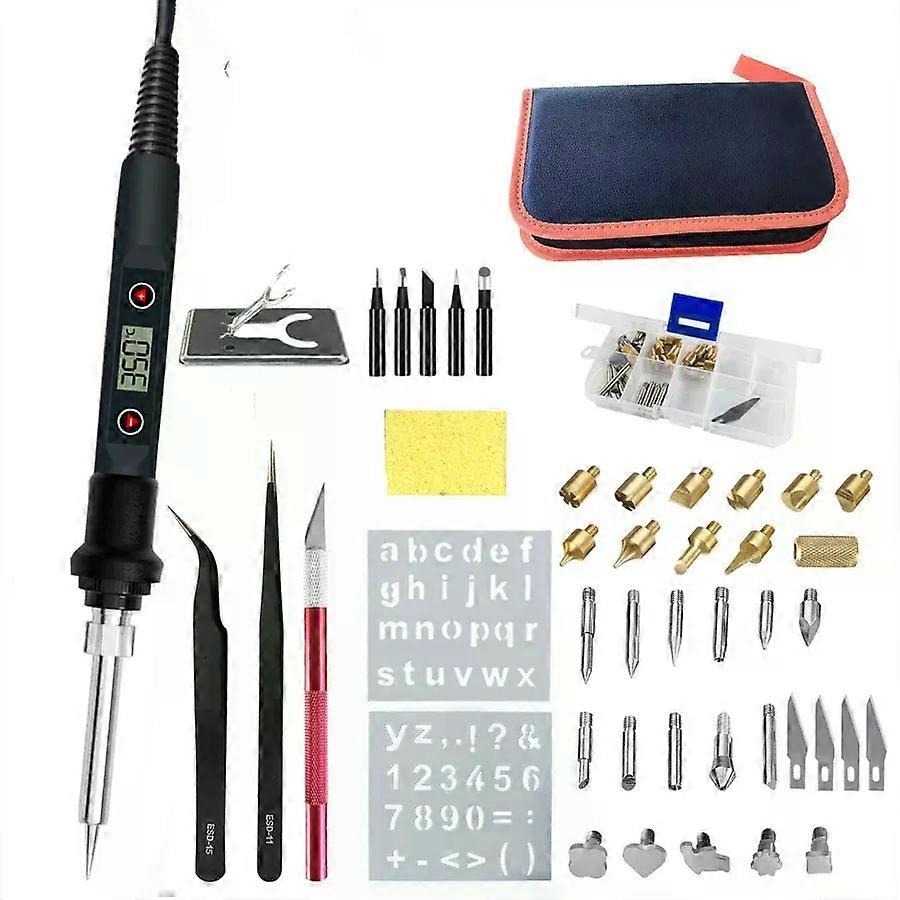 80-w-digital-lötkolben-set Mit Einstellbarer Temperatur – Ideal Zum Schnitzen, Brennen, Prägen Und Für Holzbearbeitung.