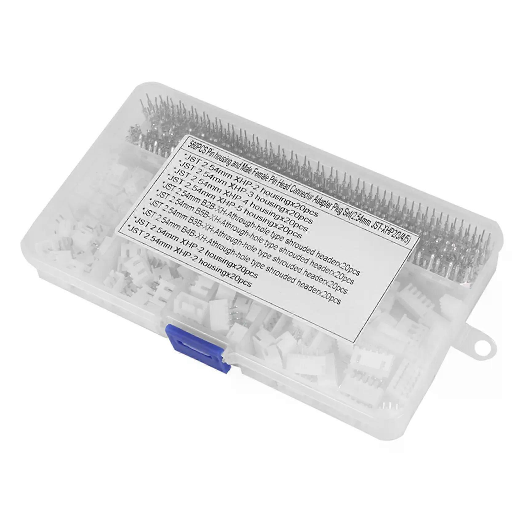 A62t-560pc 254 Mm Jst-xhp 2/3/4/5-poliges Gehäuse Mit 254 Mm Jst Xh Stiftleiste (männlich/weiblich) Und Dupont-kabelverbinder-set