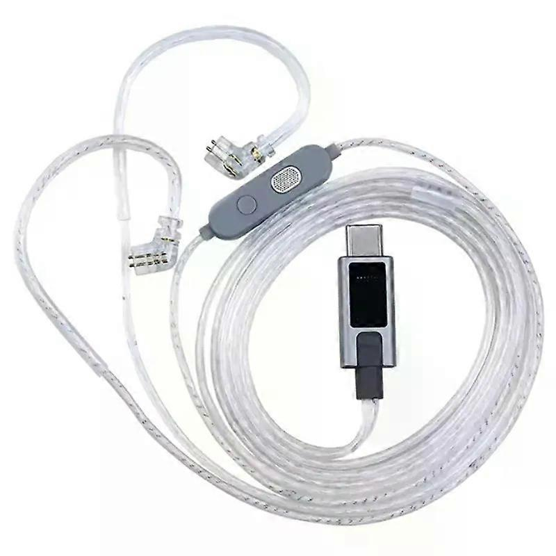 Absq-versilbertes Upgrade-kabel Kz-m2 Dual-mikrofon Typ-c Für Qkz Kz Castor Zsn Zst Edx Edc Pro Zsn Pro
