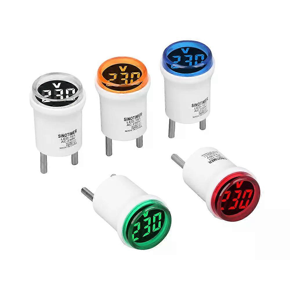 Wechselstrom-spannungsmesser 50–500 V Mit Eu-stecker, Led-digitalanzeige, Kontrollleuchte Und Prüflampe Für Elektriker