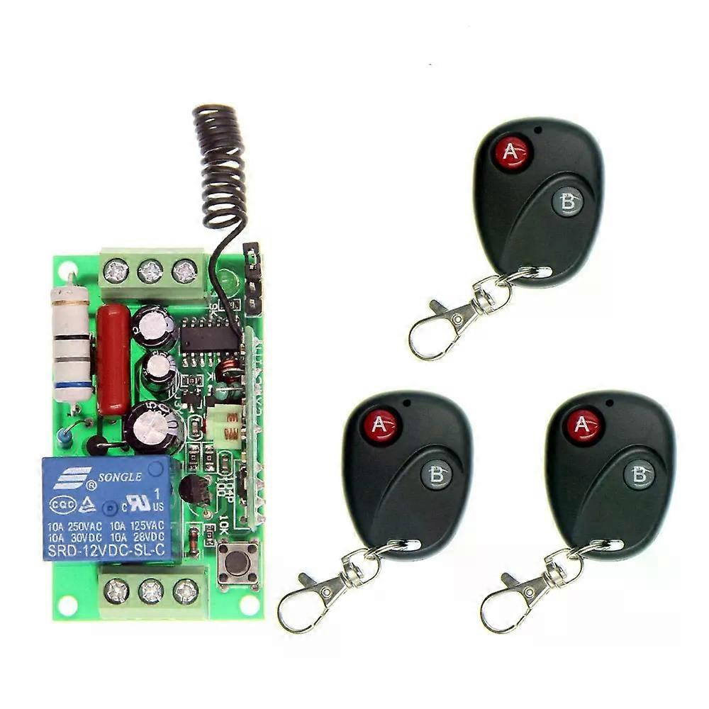 Ac 220v 110v 1 Ch 1ch Rf Drahtlose Fernbedienung Led-lichtleisten Schaltersystem Sender + Empfänger Verriegelt 315/433 Mhz