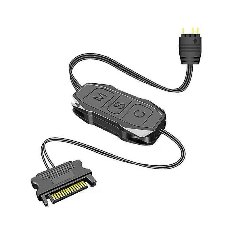 Heißer Argb-controller 5v 3-pin Auf Sata Netzteil Mini Rgb-controller 3-pin Hub Für Computer-cpu-gehäuse-lüfter Led-beleuchtung Radiator