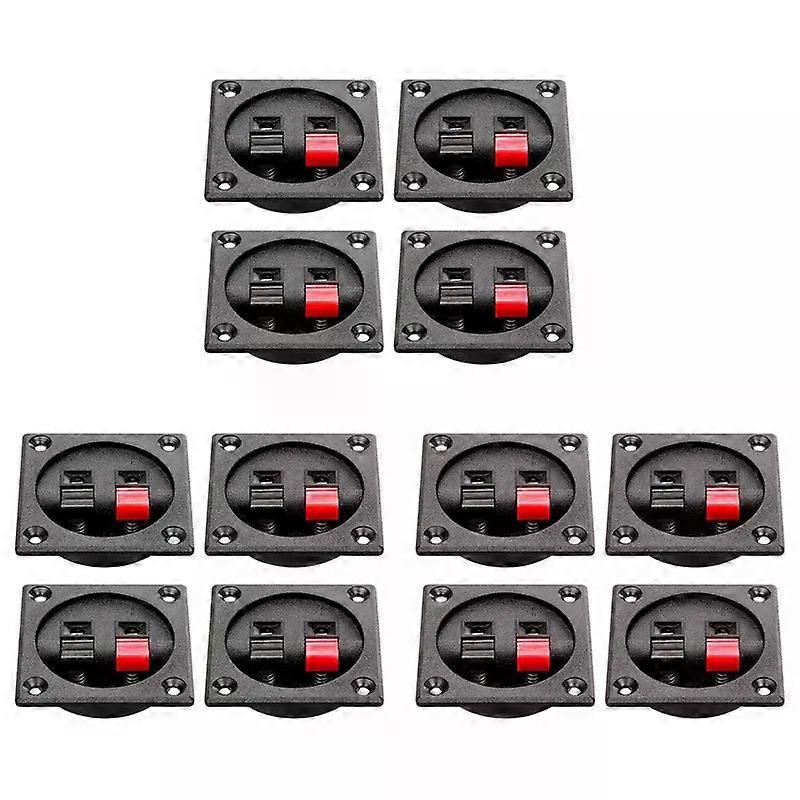 Applia-12 Stück Lautsprecherbox-anschlussklemmen, Federklemmen, Quadratische Subwoofer-box-anschlussklemmen Für Diy-heim- Und Autolautsprecher