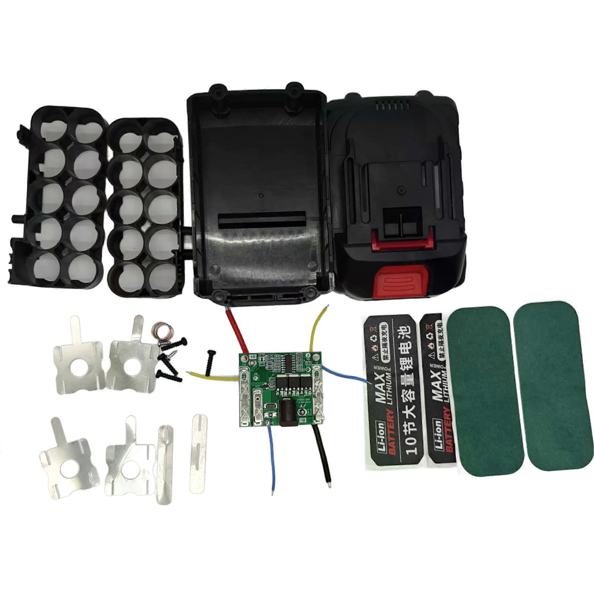 Akku-etui Für 18v/21v Schraubendreher, 5x/10x/15x 18650-akkus, 5s/50a Bms-schweißakkus, Nickel, Geeignet Für 6ah- Bis 14ah-elektrobohrmaschinen