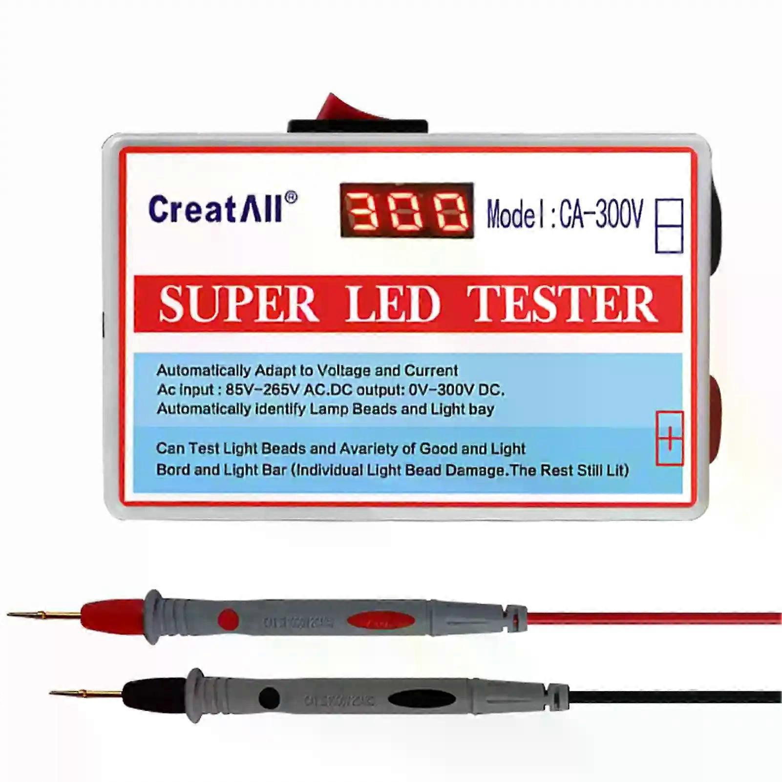 Ca-300v Tragbarer Led-lampenperlen-lichtleisten-tv-hintergrundbeleuchtungstester, Led-streifenperlen-lampenplatinen-testwerkzeug Mit Schalter