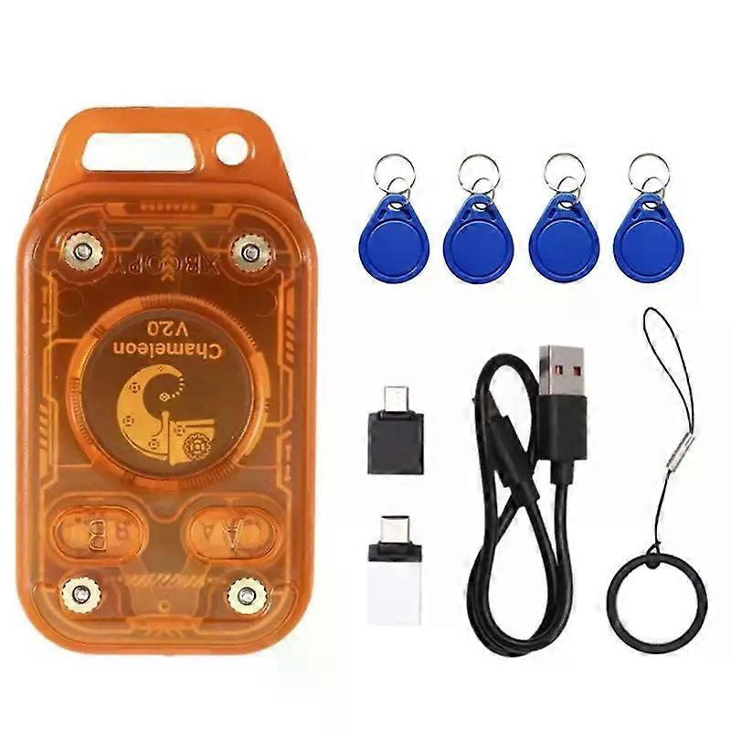 Chameleon V20 Rfid Smart Chip Reader Emulator + 4xuid Keychain 125k 1356mhz Nfc Card Decoder Duplicator Ultra