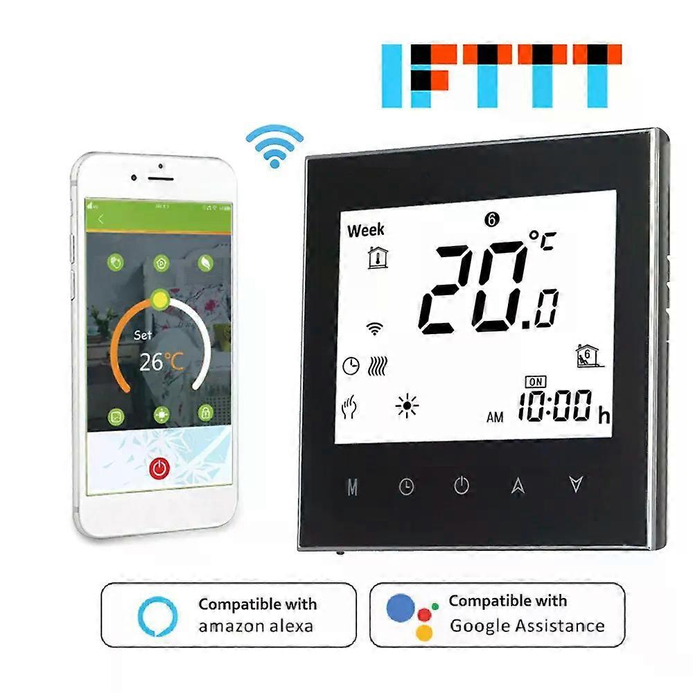 Digitales Thermostat Mit Wlan-verbindung Und Sprachsteuerung, Touchscreen, 95–240 V Wechselstrom, 5 A, Für Alle Warmwassersysteme (ga).