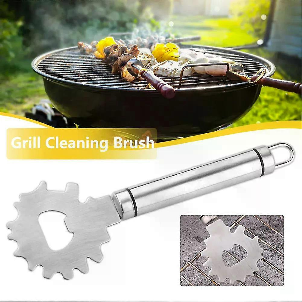 Edelstahl-grillreiniger, Handgrillnetzreiniger Mit Flaschenöffner, Küchenzubehör Für Grillabende Im Freien