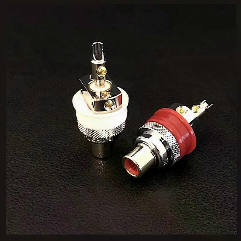 Hochwertiges 4er-set Gaofei 12-mm-gf-red02a-cinch-buchsen (rotkupfer, Rhodiniert) Für Hifi-audioverstärker