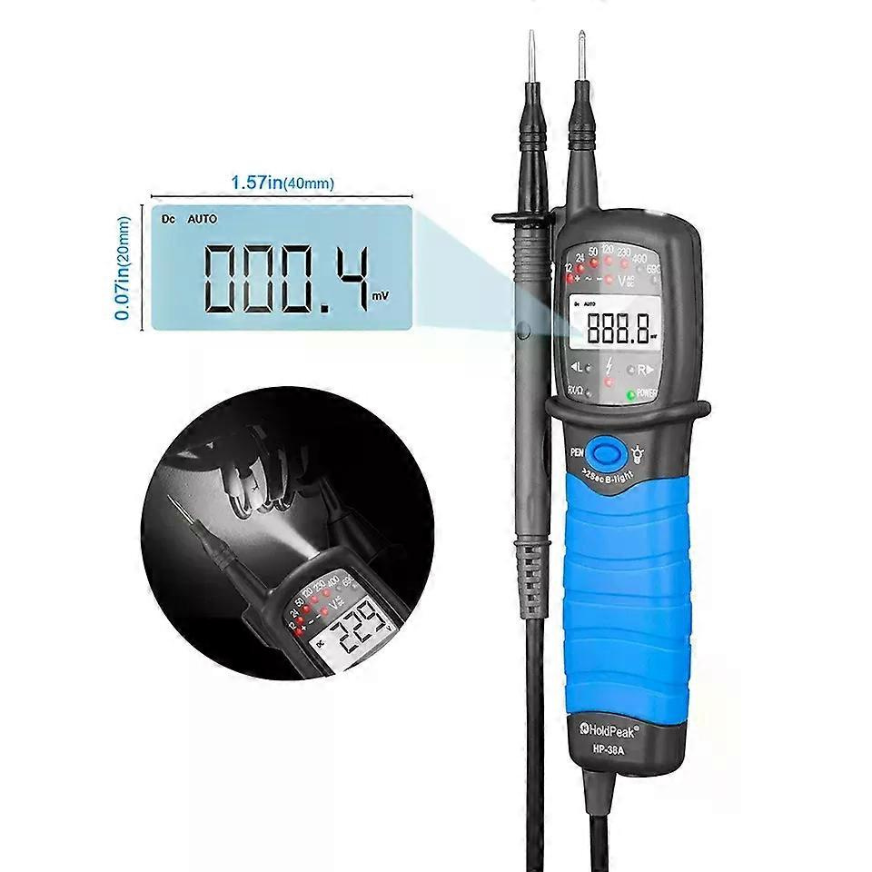 Holdpeak Hp-38a Lcd Elektronischer Strom- Und Spannungsprüfer Mit Digitaler Automatischer Abschaltfunktion (ac/dc) Bei Niedrigem Batterieverbrauch