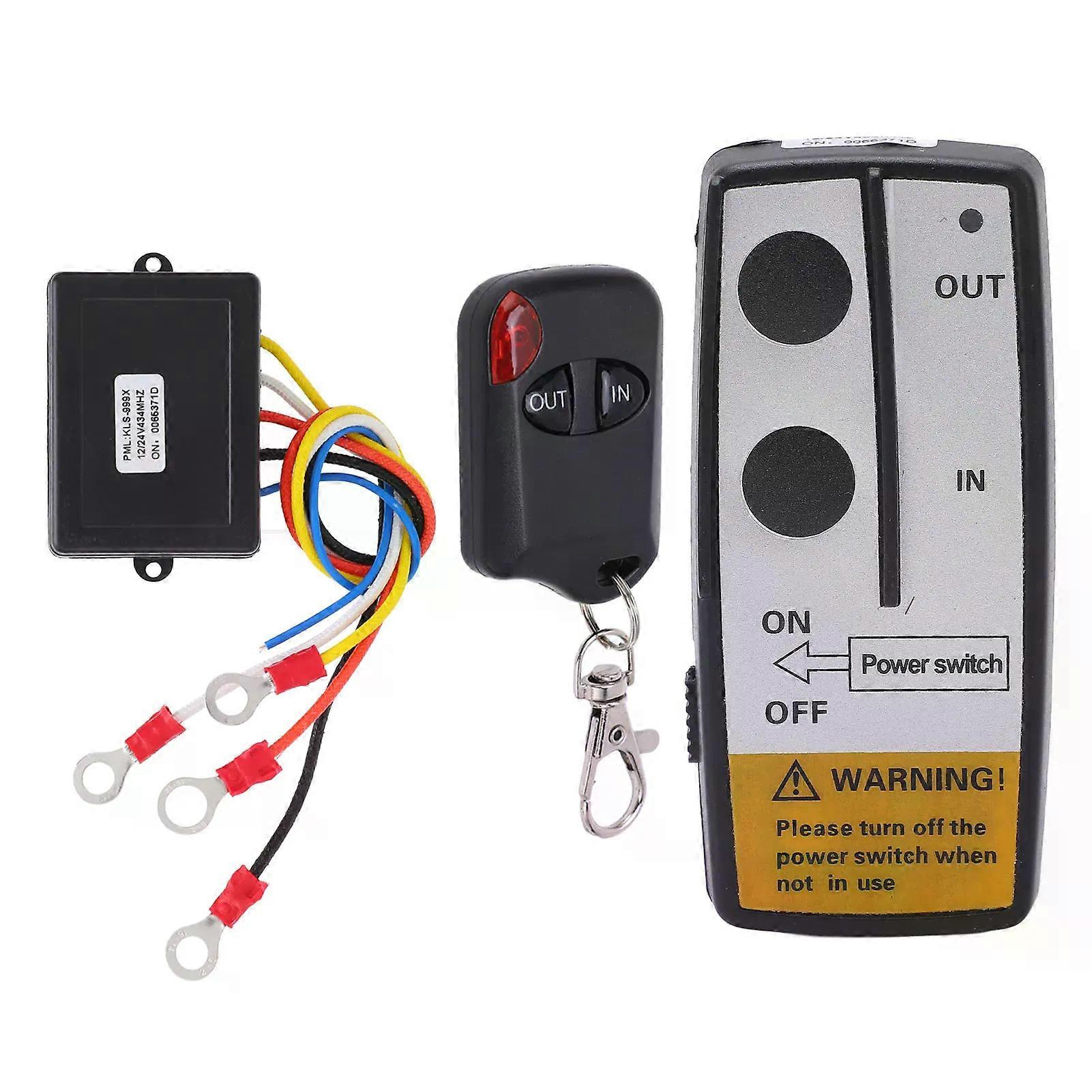 Kabelloses Seilwinden-fernbedienungsset Mit Empfänger, 12 V/24 V, 23 M Reichweite, Universelles Zubehör