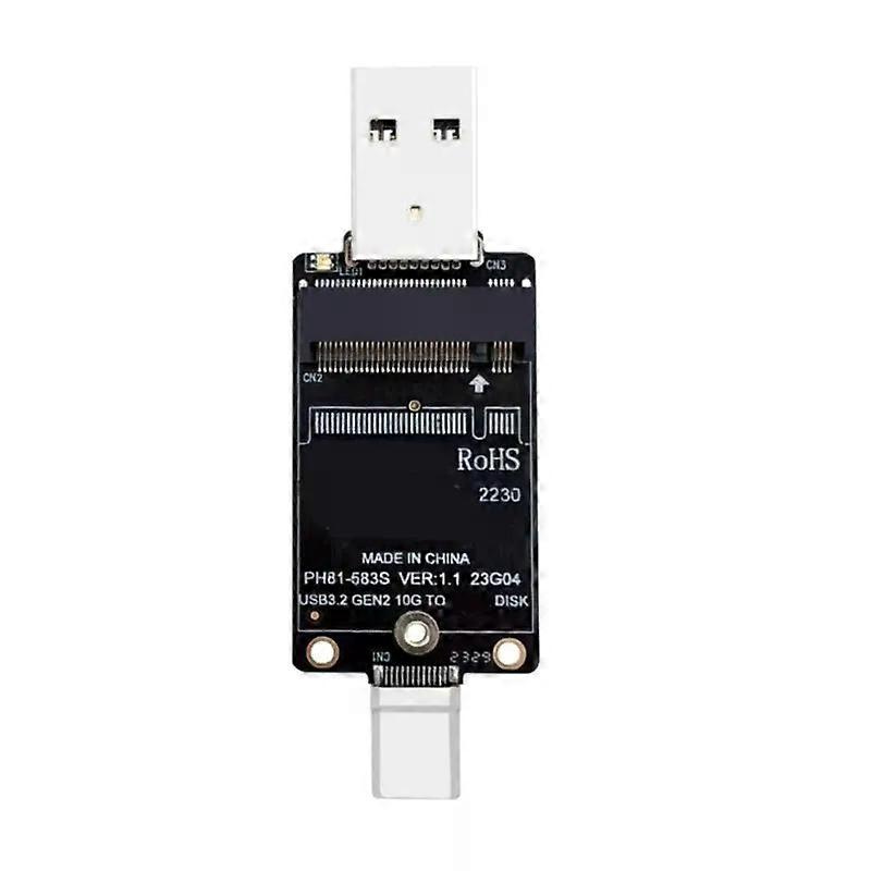 M.2 Nvme Ssd-adapter: M.2 Auf Usb-a Typ C Festplattenkonverter, Unterstützt M.2 Ssd 2230 Jms583 10 Gbit/s, Adapter Für Pc