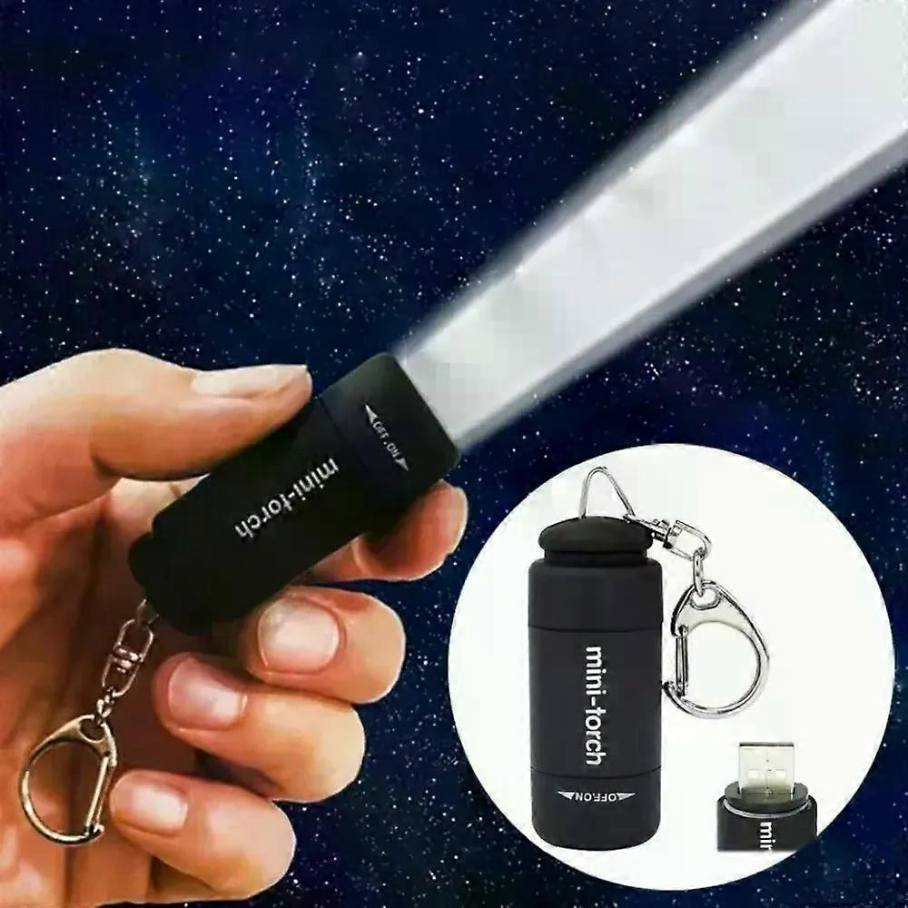 Mini-schlüsselanhängerlampe, Usb-aufladbar, Led-starkes Licht, Multifunktional, Wasserdicht, Ideal Für Outdoor-aktivitäten Wie Wandern Und Camping.