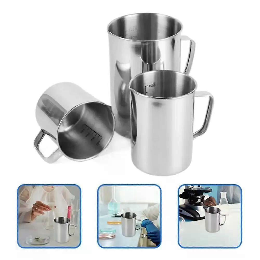 Neue Edelstahl-laborbecher, 500-ml-messbecher, 1000-ml-espressobecher, Küchenhelfer