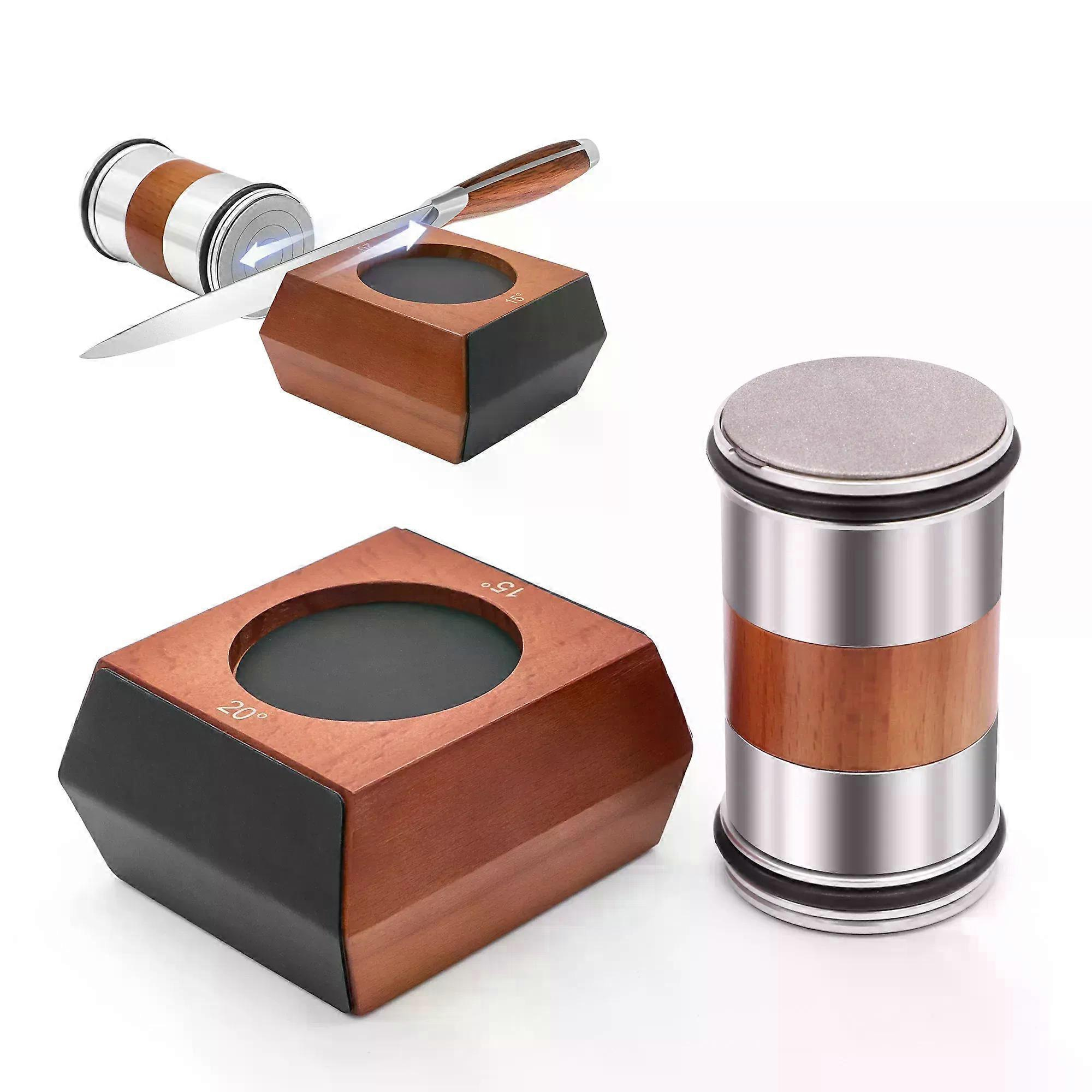 Neuer Rollender Messerschärfer Mit Magnetischem Messerhalter, Diamant-schärfstein-set Mit 15- Und 20-grad-winkel – Küchenaccessoire