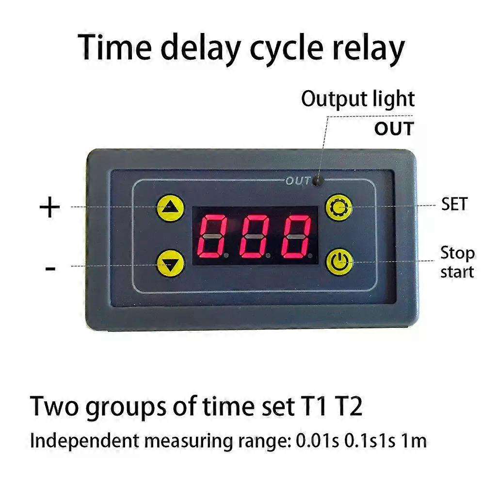 Praktisches Verzögerungsrelaismodul Mit Lcd-anzeige Für Dc 5v, 12v, 24v, Digitales Timer-zyklusverzögerungsschleifen-steuerschaltermodul 10a