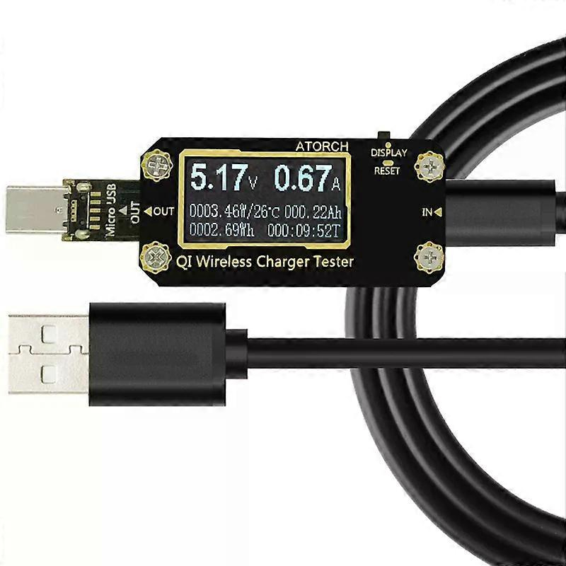 Qi-wireless-ladegerät 7-in-1 Usb-tester Dc-digitalvoltmeter Amperemeter Spannungs- Und Strommesser Amperemeter-detektor Powerbank-ladegerät