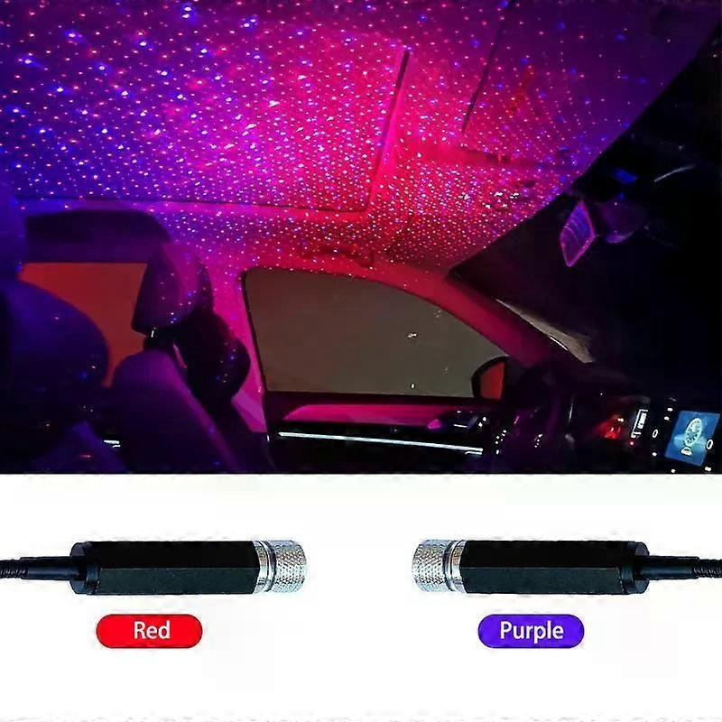 Romantische Led-autodach-sternenlicht-projektor-atmosphären-galaxie-lampe, Usb-dekorationslampe, Verstellbare Auto-innenraumbeleuchtung