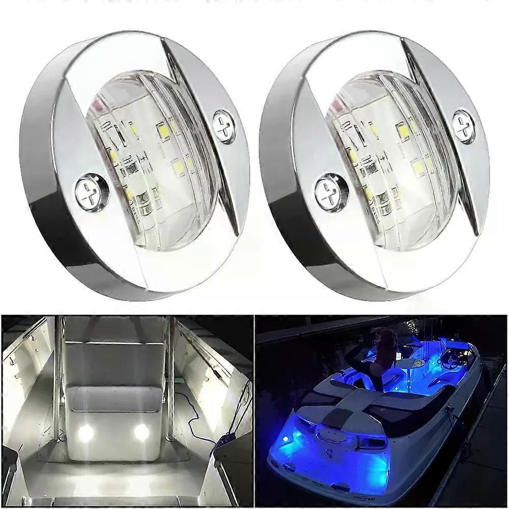Runde 3-zoll-led-bootsbeleuchtung (12 V) Für Heckspiegel, Ankerdeck, Yachten, Jollen, Segelboote, Pontons Und Frachter