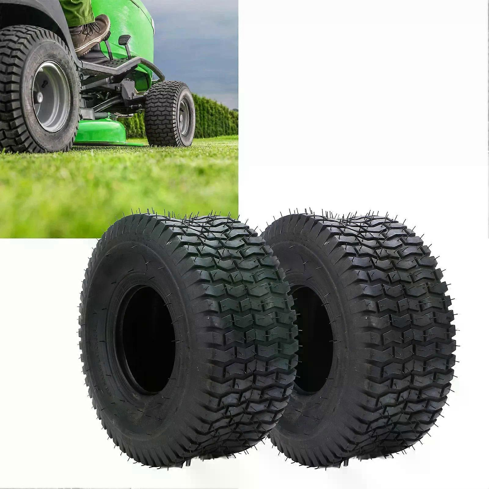 2 Stück 15x600-6 Reifen, 570 Lbs Tragfähigkeit, 4-lagig, Robust, Schlauchlos, Für Aufsitzmäher.