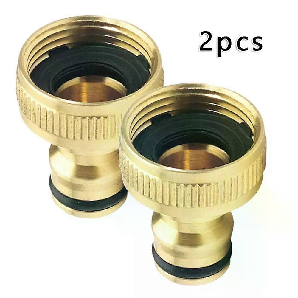 2 Stück 3/4-zoll-auf-1/2-zoll-gartenwasserhahn-schlauchadapter-verbinder Aus Messing, Schnellkupplung
