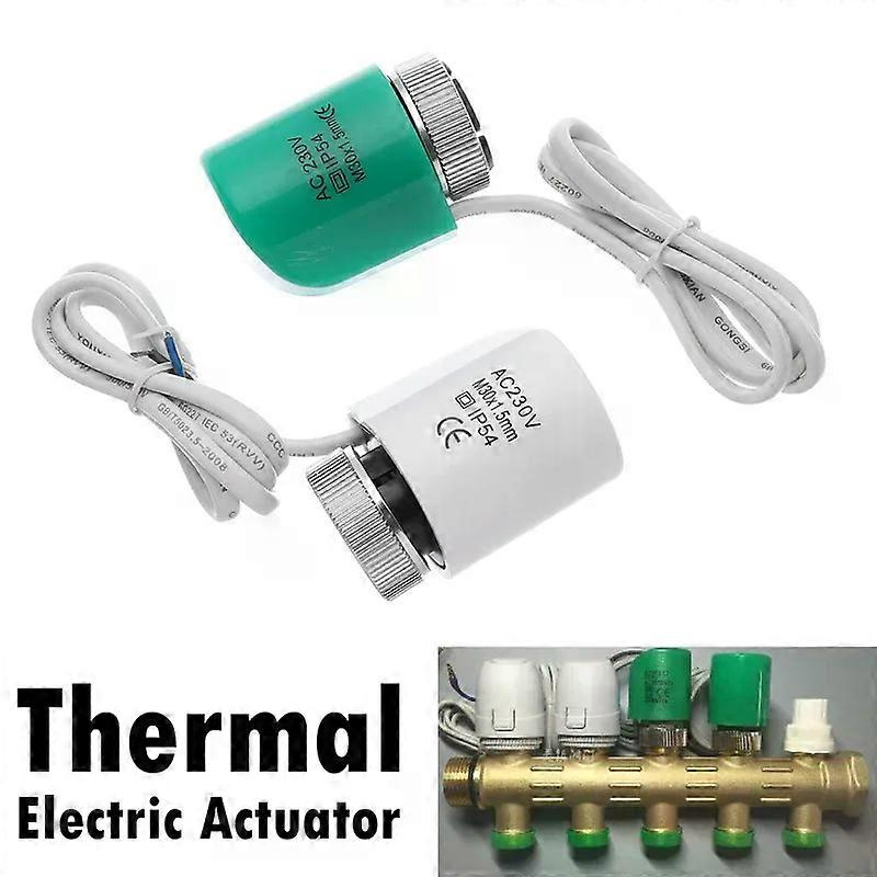 Stück 230 V No Nc Elektrischer Thermoantriebsventilkopf Für Normalerweise Offene Fußbodenheizungs-heizkörperthermostat-verteiler Geschlossen