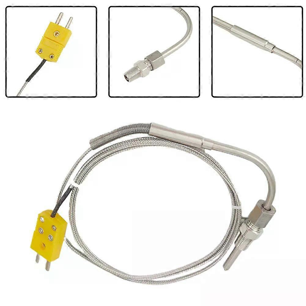 1 Stück Abgastemperaturfühler Typ K (egt) Mit Thermoelement, Hochtemperatursensor, 1/8 Npt-gewinde, 2 M Kabel, Einstellbare Druckverriegelung