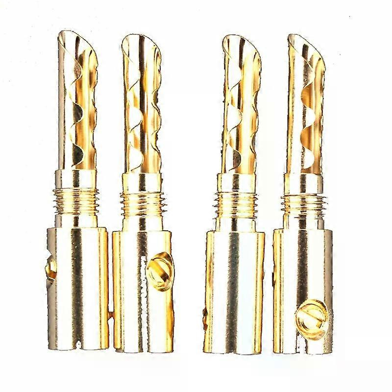 8 Stück Vergoldete Bananenstecker Bfa 5mm Steckeradapter Für Lautsprecherkabel