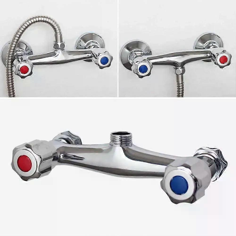 1 Stück Duschmischer Aus Kupfer-chrom Mit Zwei Ausgängen Für Kalt- Und Warmwasser, Einbauarmatur Für Bad, Bar Und Küche, Mit Rückflussschutz