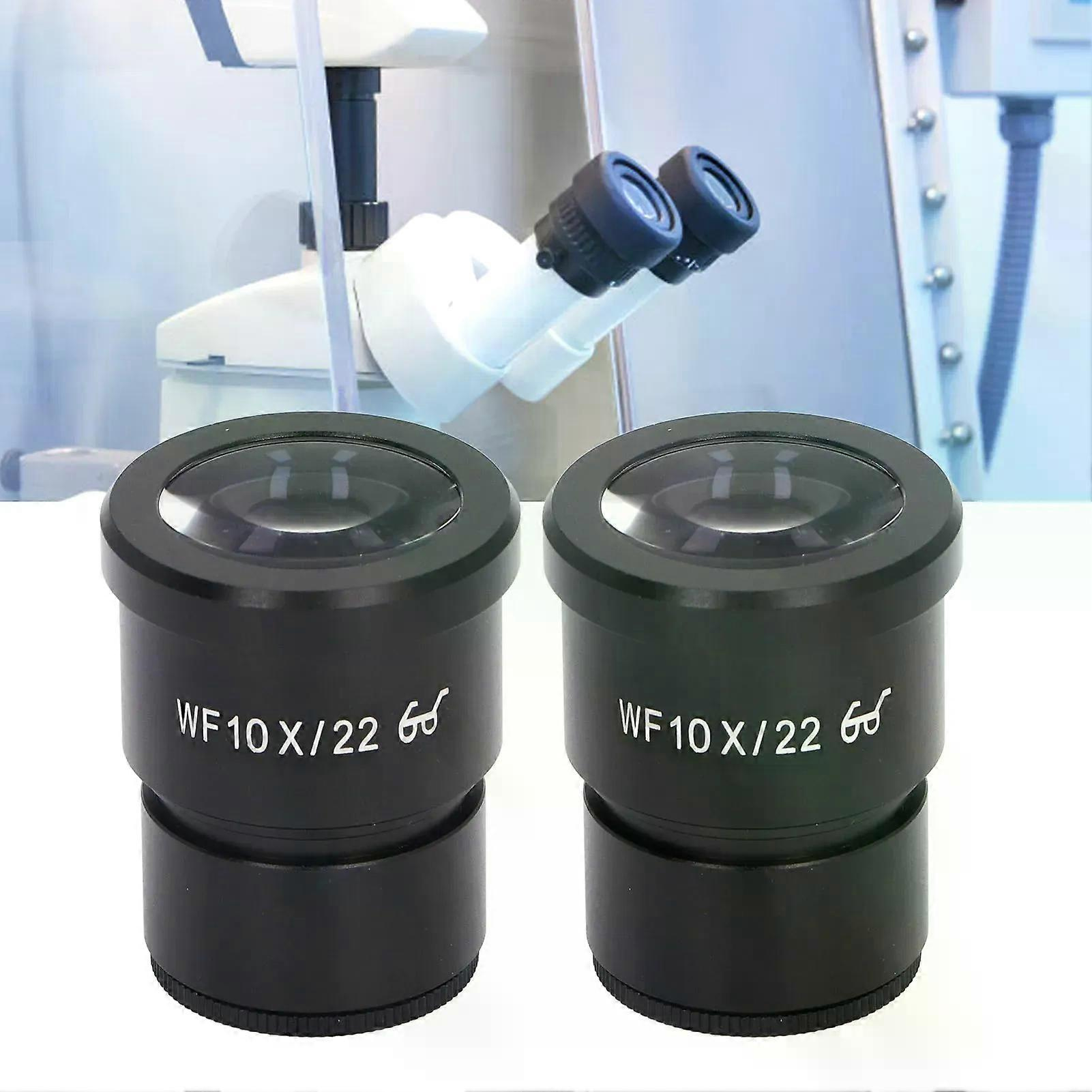 2 Stück Mikroskopokulare 10x, Weitwinkelokulare Aus Aluminiumlegierung, Biologische Okulare, 22 Mm Augenabstand, 30 Mm Montagegröße