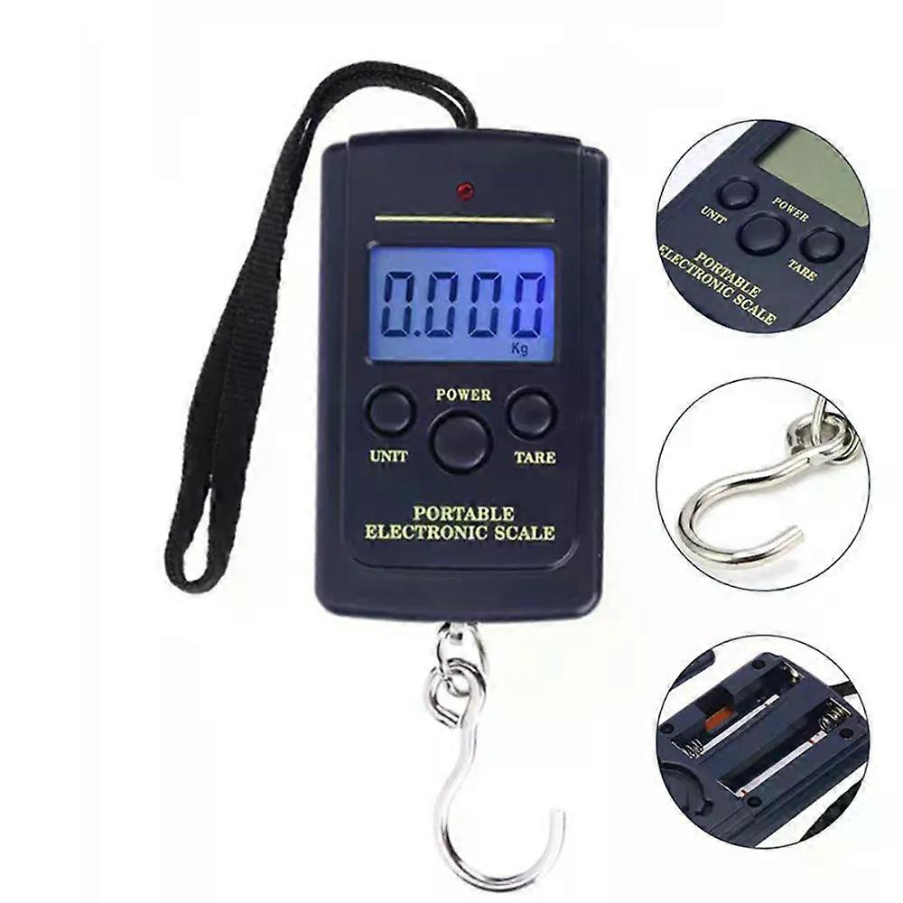 1 Stück Multifunktionale Mini-elektronik-hänge-angelgepäckwaage 40 Kg/10 G, Tragbar, Digital, Handlich, Taschengewicht, Hakenwaage