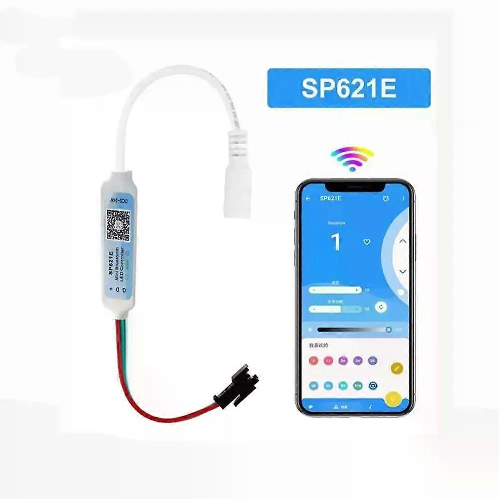 1 Stück Piexls Music Bluetooth App Controller Sp621e Dc5-24v Lichtcontroller 3-pin Adressierbar Für Ws2812b Ws2811