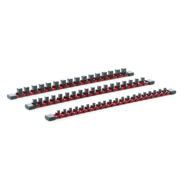 Steckschlüssel Organizer 3 Stk. Halterung aus Aluminium für 54 Steckschlüssel 1/2', 1/4' und 3/8' Ratsche Clips Werkzeug - Xpotool
