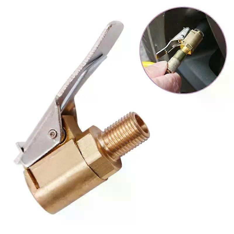 Tragbare Luftpumpe Für Autoreifen, Luftansaugventilanschluss, Clip-adapter, Messing