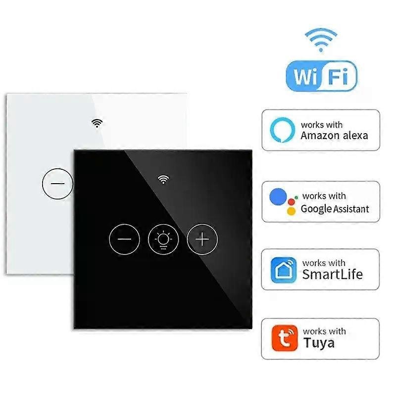 Tuya Wlan-smart-dimmerschalter (eu/usa) – Kabellose Touch-steuerung Per App Und Sprachsteuerung – Kompatibel Mit Alexa Und Google Home