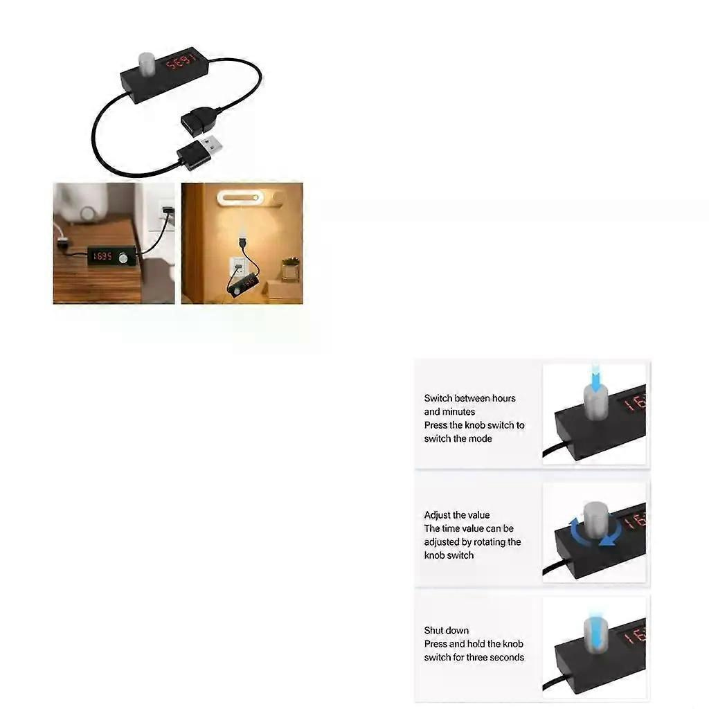 Tragbares Usb-timer-kabel Für 5v-geräte Mit Einstellbarer Countdown-funktion
