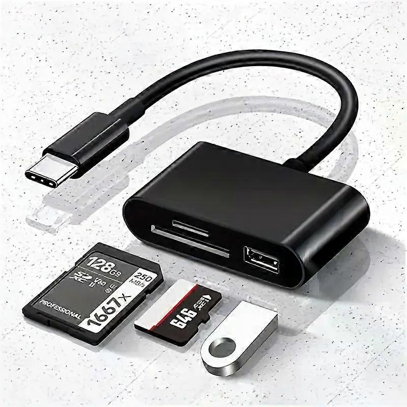 Usb-c-zu-usb-adapter 3-in-1 Tf-sd-speicherkartenleser Usb-konverter-adapter