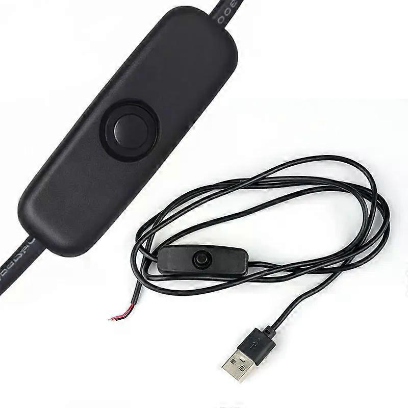 Usb-ladekabel (2-polig, 5 V) Für Ventilator Und Tischlampe – Usb-stecker Auf 2-adrigen Anschluss Mit Ein-/ausschalter (taste 501)