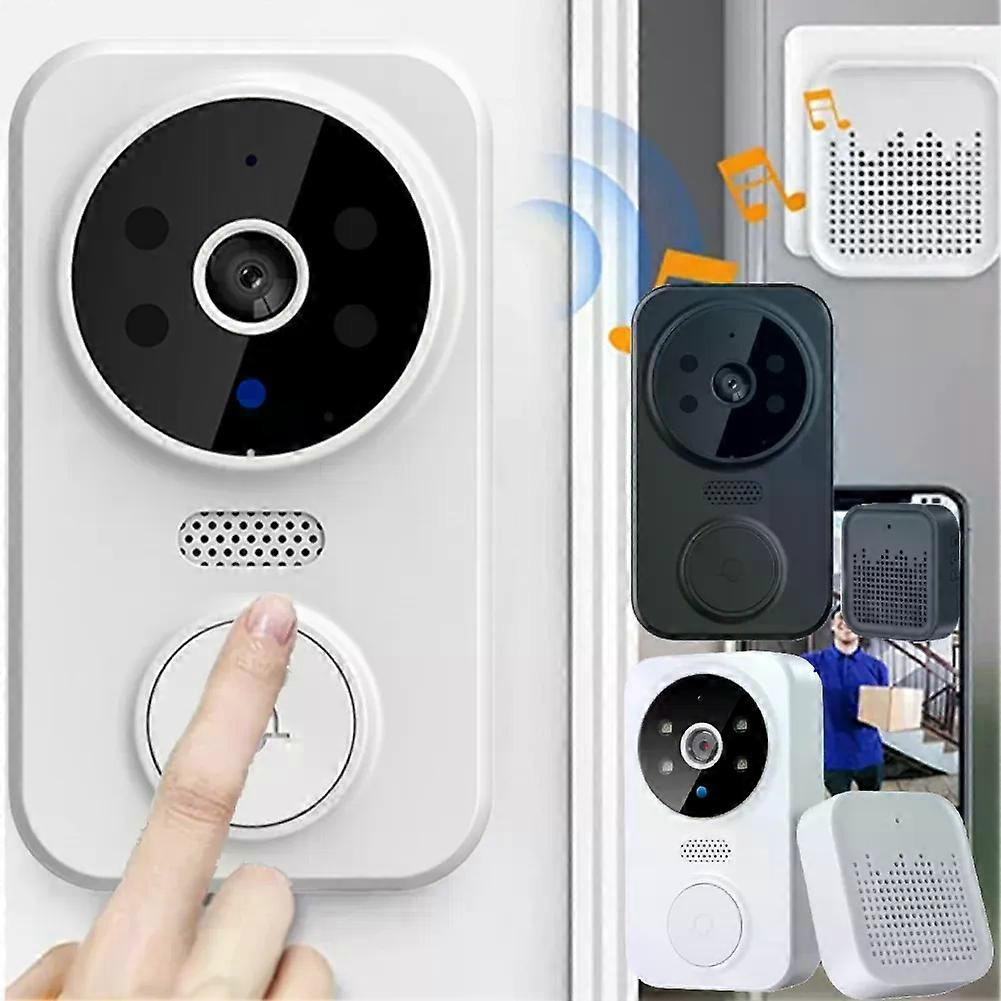 Wlan-video-türklingel, Smart-home-türklingel Mit Nachtsicht, Drahtloser Visueller Gegensprechanlage Und Zwei-wege-audio-video-türklingelüberwachung