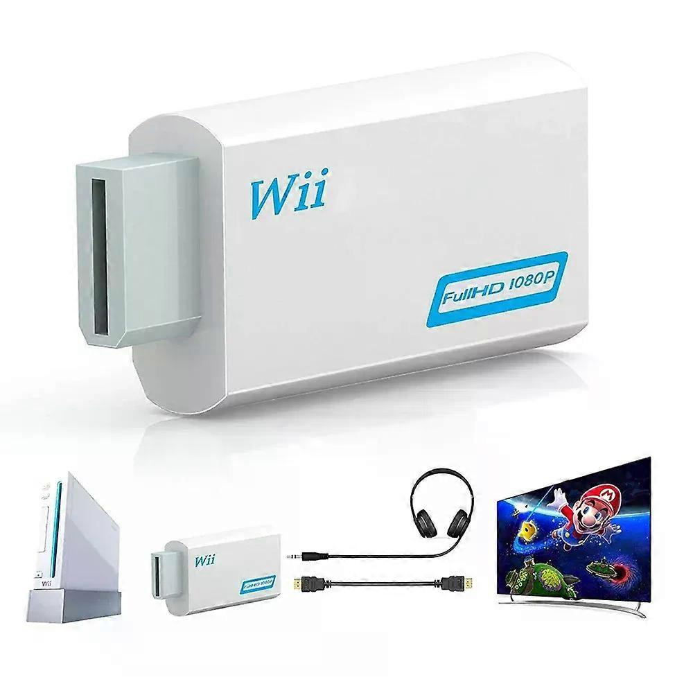 Wii-zu-hdmi-kompatibler Konverter, 1080p Full Hd-adapteranschluss, 35-mm-video- Und Audioanschluss Für Pc, Hdtv Und Monitor (wii2hdmi-kompatibel)